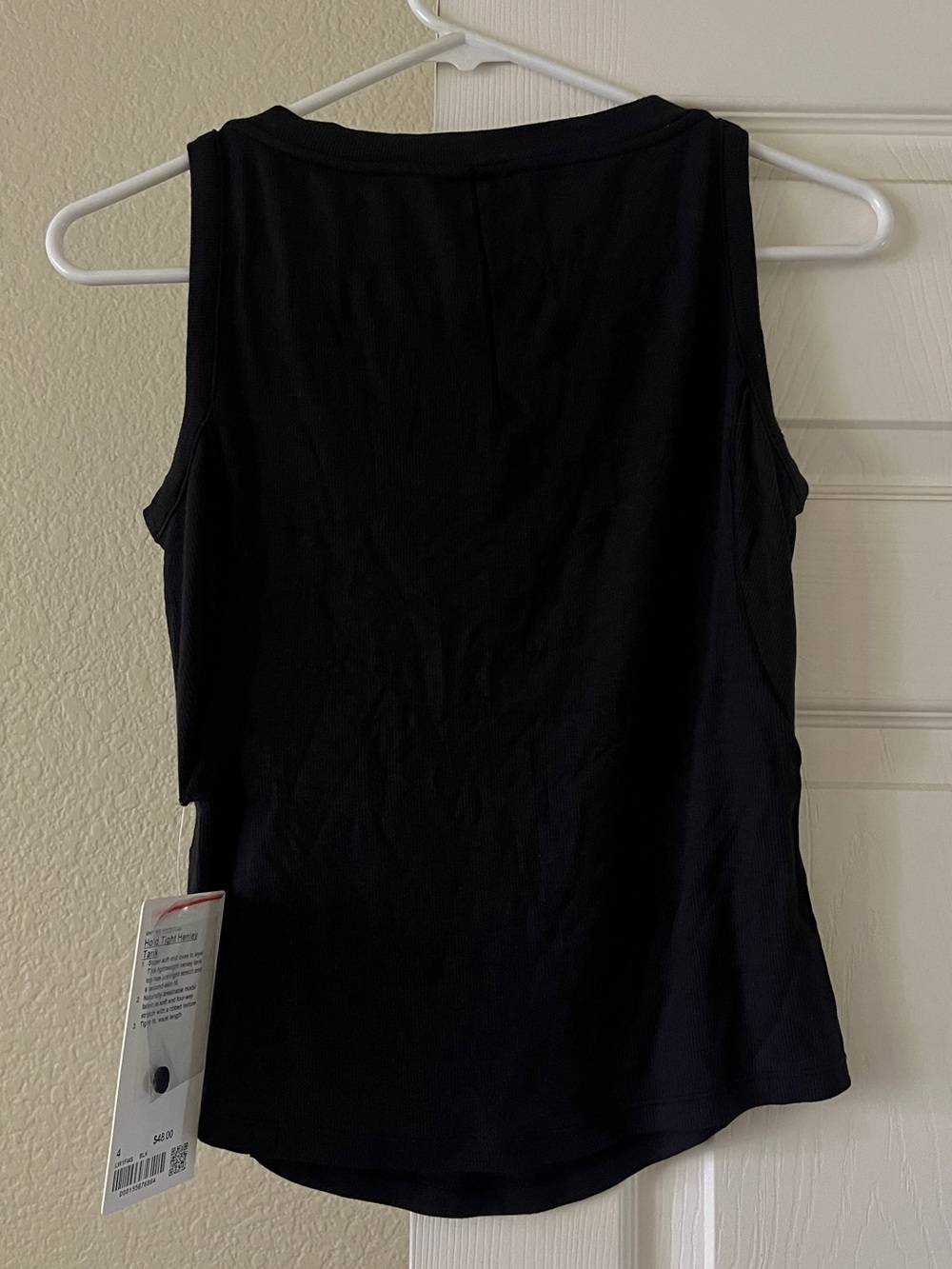 Lululemon Hold Tight Black Henley Tank Top - Picture 3 of 4